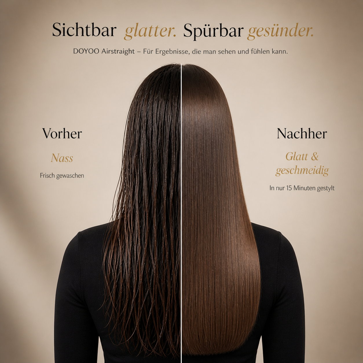 Doyoo Airstraight Haarglätter mit Luft-Technologie (Bundle-Angebot)