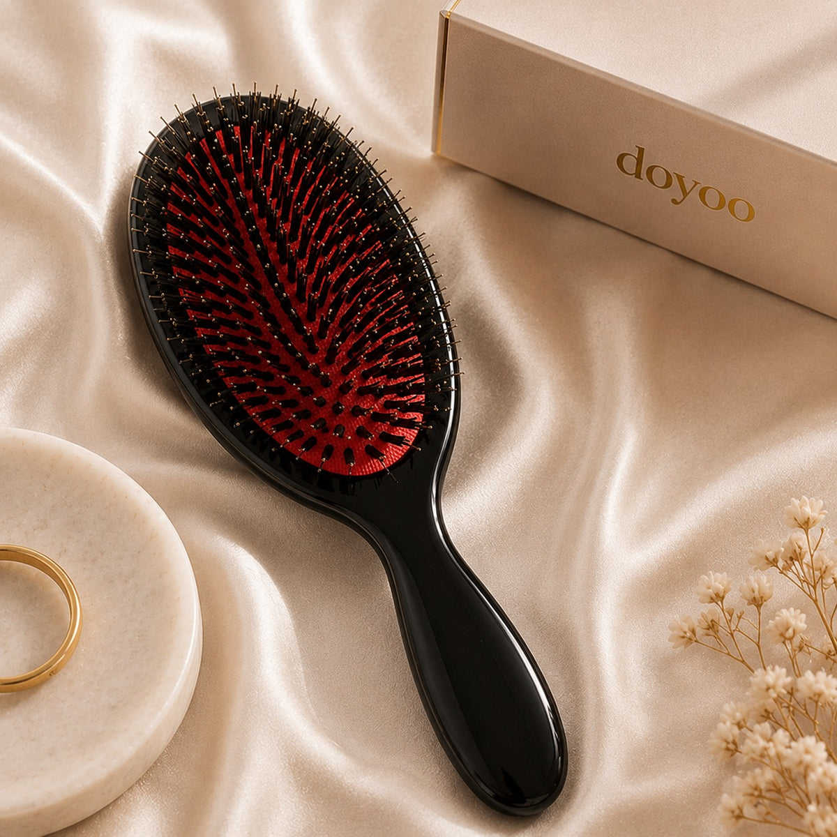 Doyoo™ SilkBrush – Hochwertige Haarbürste mit Wildschweinborsten
