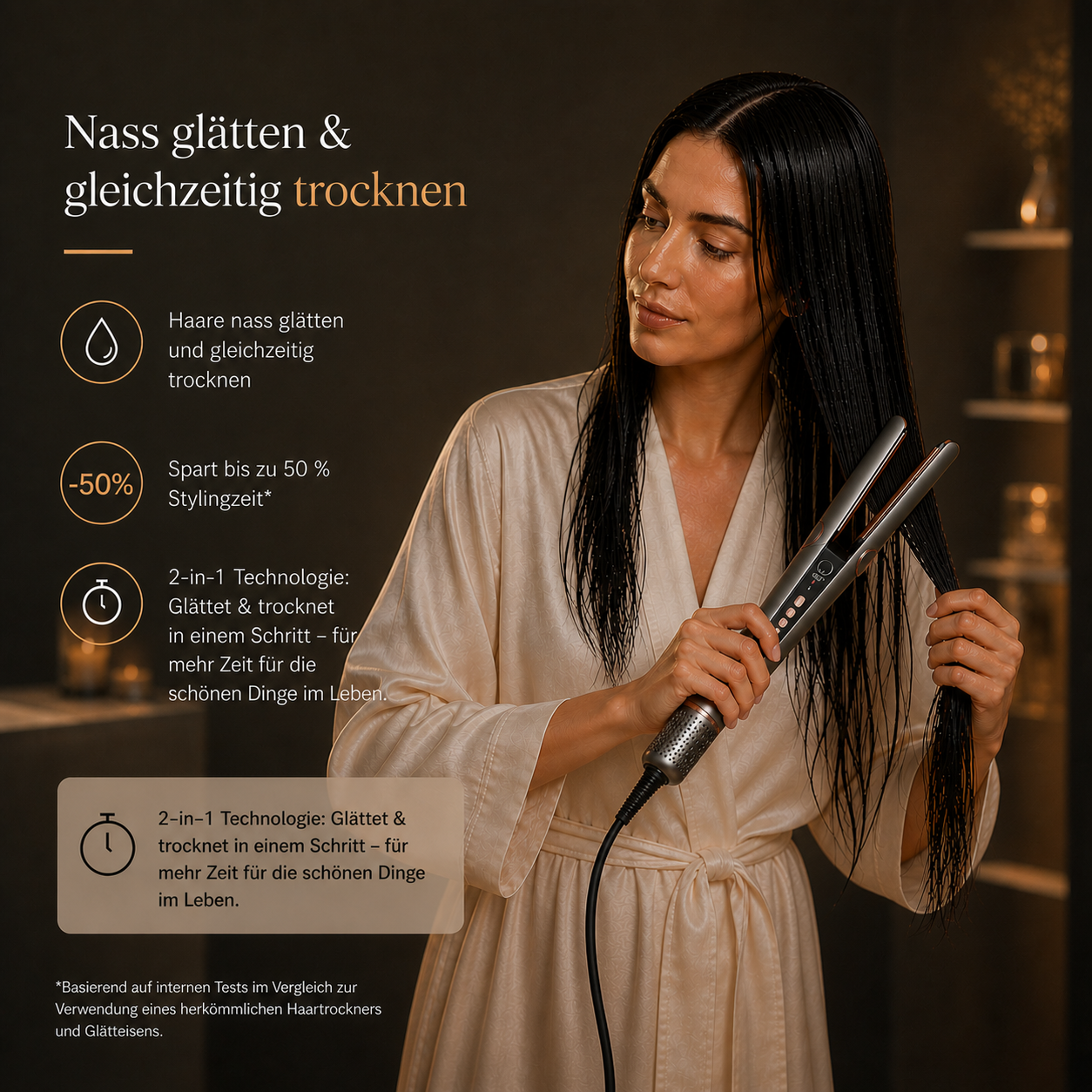 Doyoo Airstraight Haarglätter mit Luft-Technologie (Bundle-Angebot)