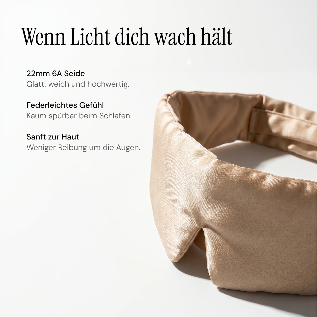 Doyoo™ Silk Sleep Mask - Schlafmaske aus Seide zur Reduktion von Augenringen und Falten