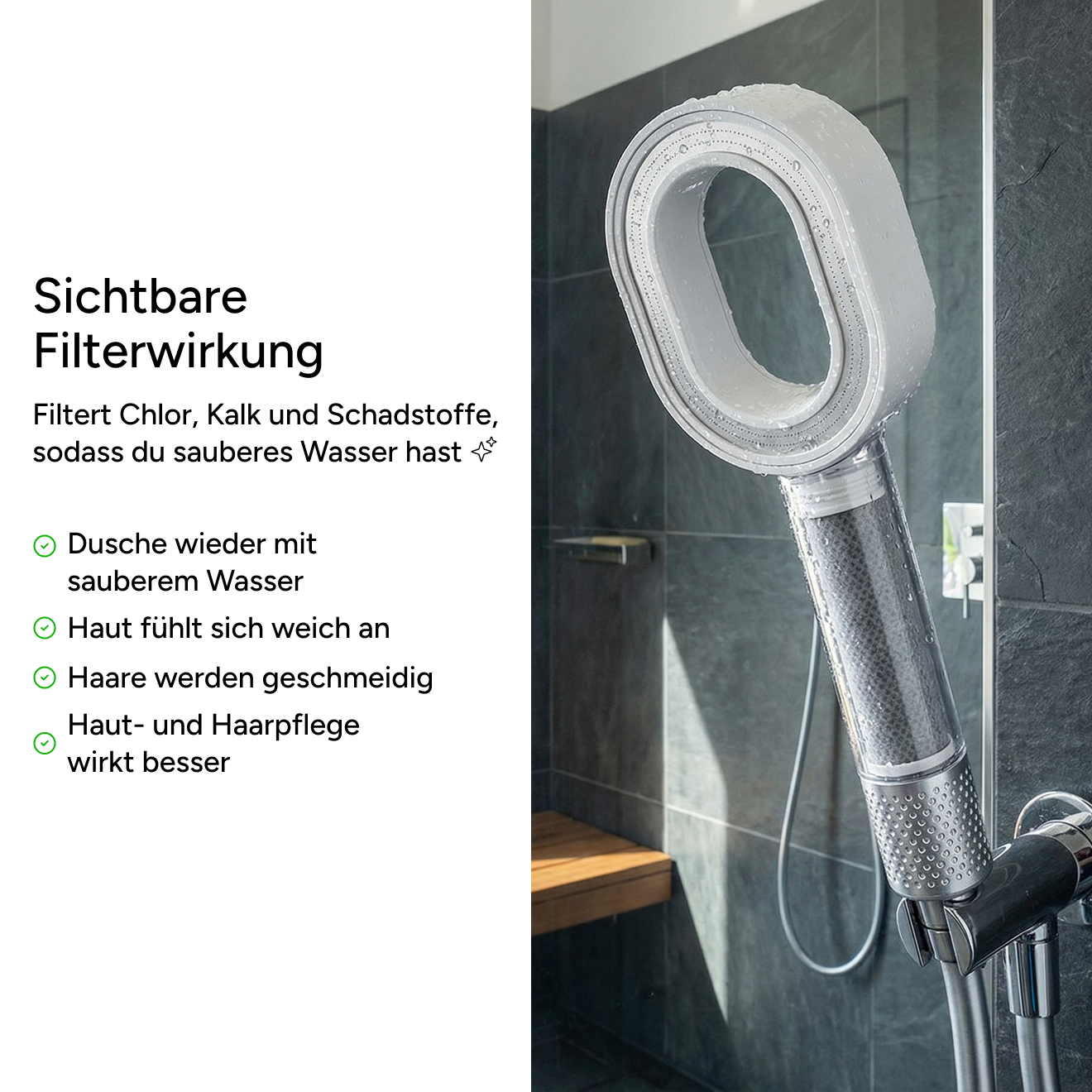 Kalk + Aktivkohlefilter - Doyoo Pure Beauty Filterduschkopf