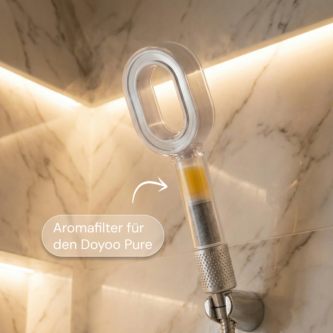 Aroma + Vitamin C + Kalk + Aktivkohlefilter - Doyoo Pure Beauty Filterduschkopf