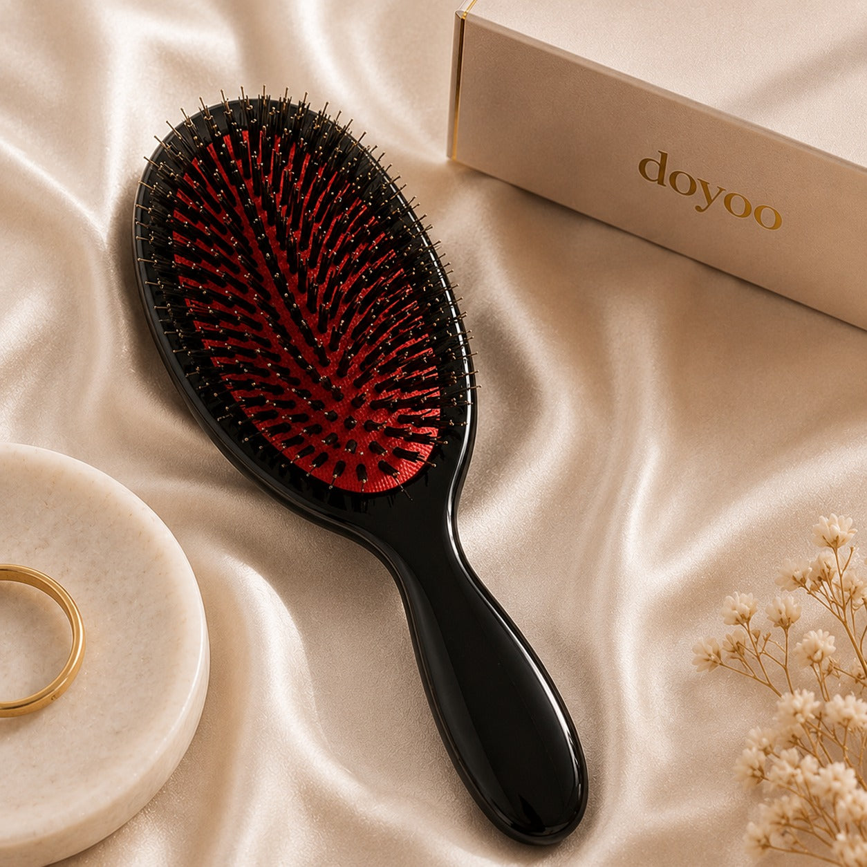 Doyoo™ SilkBrush – Hochwertige Haarbürste mit Wildschweinborsten
